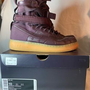 Size 10.5 SF Air Force 1 Deep Burgundy